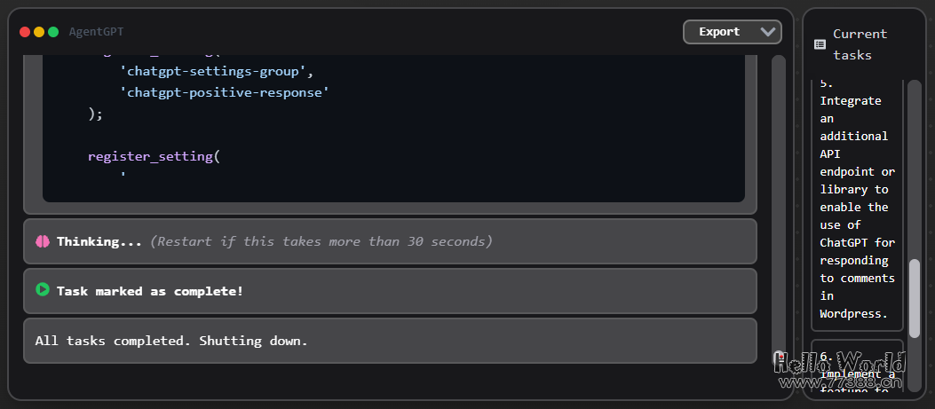 用Agent GPT写了个WordPress监控评论并使用ChatGPT回复评论的插件